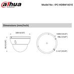 IPC-HDBW1430DE-SW 4 MP  WiFi vaste Dome Micro SD, Ophalen of Verzenden, Nieuw