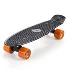 Skateboard Retro 57 cm Zwart-Oranje (Skate - Longboards), Kinderen en Baby's, Nieuw, Verzenden