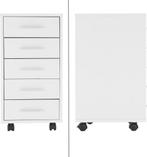 Ladeblok op wielen - Ladeblok bureau - Rolcontainer - Wit -, Huis en Inrichting, Verzenden, Nieuw