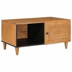 vidaXL Salontafel Lichtbruin 80 x 50 x 40 cm massief, Huis en Inrichting, Tafels | Salontafels, Verzenden, Nieuw, 50 tot 100 cm