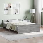 vidaXL Bedframe met hoofd- en voeteneinde grijs sonoma, Verzenden, Nieuw, 190 cm of minder, Twijfelaar