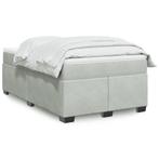 vidaXL Boxspring met matras fluweel lichtgrijs 120x190 cm, Huis en Inrichting, Slaapkamer | Bedden, Verzenden, Nieuw, 190 cm of minder