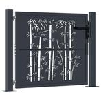 Bamboe Poort Antraciet 105cm - Koopje! - Tweedekansje, Met poort, Nieuw, Ophalen of Verzenden, Tuinhek