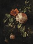 Canvas schilderij Stilleven met rozen -