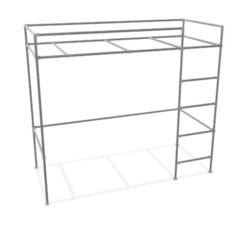 Steigerbuis Hoogslaper Geneve | Staal 26.9 mm | Voet | DIY |, Huis en Inrichting, Slaapkamer | Bedden, Ophalen of Verzenden