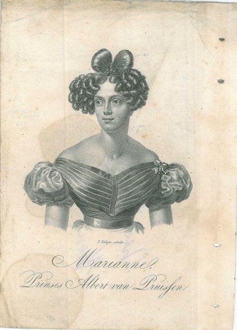 Portrait of Princess Marianne of the Netherlands, (...), Antiek en Kunst, Kunst | Etsen en Gravures