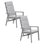 Garden Impressions Kasper tuinstoel verstelbaar taupe - 2, Verzenden, Nieuw