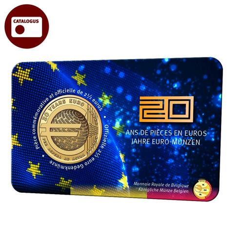België 2,5 euromunt 2022 ‘20 jaar euromunt BU in coincard, Postzegels en Munten, Munten | Europa | Euromunten, Verzenden