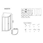 Aanbieding: Douchecabine Best Design Project 1/4 Ronde, Doe-het-zelf en Verbouw, Sanitair, Ophalen of Verzenden, Nieuw