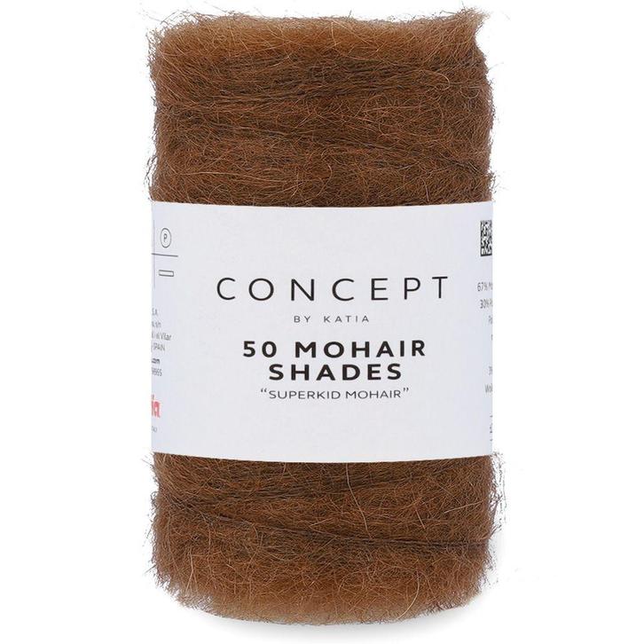 Katia Concept 50 Mohair Shades - 13 bruin - Mohair Garen, Hobby en Vrije tijd, Breien en Haken, Ophalen of Verzenden