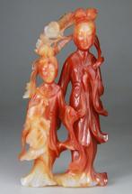 Beeldhouwwerk - Beeldje - Kwanyins - Beeldhouwwerk - Agaat,, Antiek en Kunst