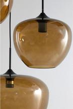 2dekans | Light & Living Hanglamp Mayson - Bruin Glas -, Huis en Inrichting, Lampen | Hanglampen, Ophalen of Verzenden, Zo goed als nieuw
