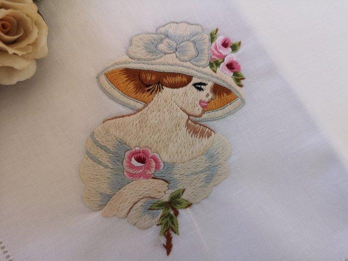 Laken - 280 cm - 265 cm, Antiek en Kunst, Antiek | Kleden en Textiel