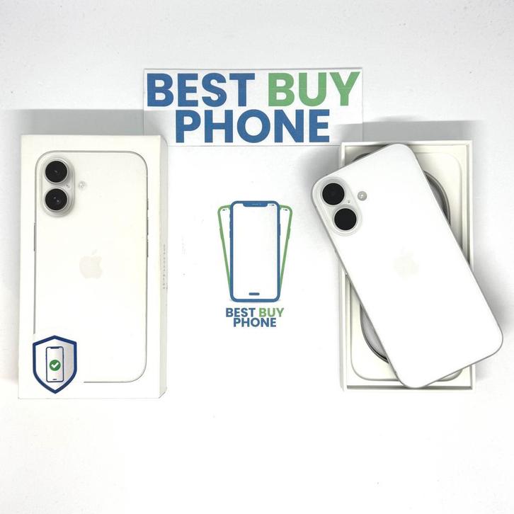 iPhone 16 128GB wit /zeer net /96% batt /garantie, Telecommunicatie, Mobiele telefoons | Apple iPhone, Zonder abonnement, 128 GB