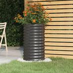 vidaXL Plantenbak 40x40x68 cm gepoedercoat staal, Tuin en Terras, Bloembakken en Plantenbakken, Verzenden, Minder dan 60 cm, Nieuw