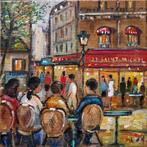 Pascal DENIS dit ROY. - Paris. Terrasse de bar à, Antiek en Kunst, Kunst | Schilderijen | Klassiek