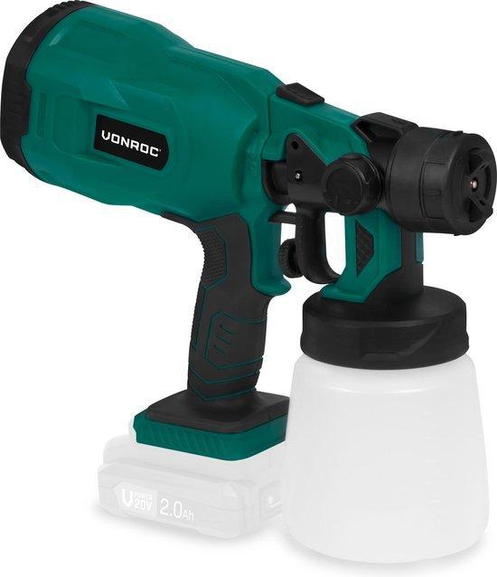 2dekans | VONROC Accu verfspuit – VPower 20V – Zonder accu &, Doe-het-zelf en Verbouw, Gereedschap | Overige machines, Zo goed als nieuw