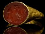Oud-Romeins goud; carneool Ring