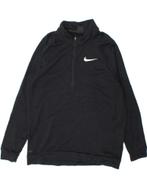 NIKE Mens Dri Fit Zip Neck Sweatshirt Jumper Large Black, Verzenden, Nieuw