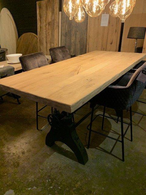 Industriële houten eetkamertafel, Huis en Inrichting, Tafelonderdelen