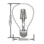LED Lamp - Filament - Trion Topus - 4W - E27 Fitting - Warm, Huis en Inrichting, Lampen | Losse lampen, Led-lamp, Soft of Flame