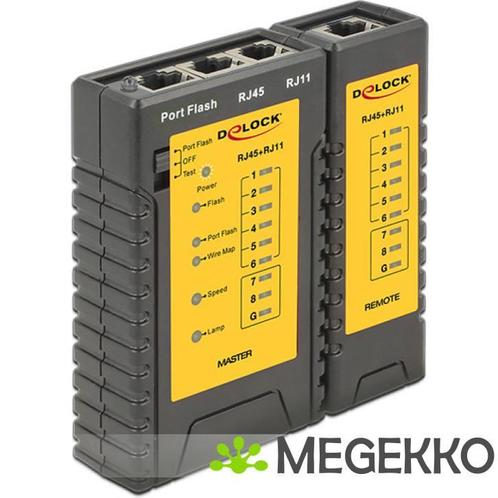 Delock 86407 Kabeltester RJ45 / RJ12 + Portfinder, Computers en Software, Overige Computers en Software, Nieuw, Verzenden