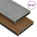 vidaXL Terrasplanken met accessoires 10 m² 2,2 m HKC bruin, Verzenden, Nieuw