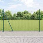 vidaXL Hekpalen 7 pcs Groen Ø32mm 160 cm Gegalvaniseerd, Tuin en Terras, Verzenden, Nieuw