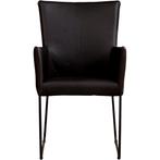 Leren eetkamerstoel Mate met armleuning - Rancho Moro, Ophalen of Verzenden, Nieuw, Leer, Industrieel, Modern