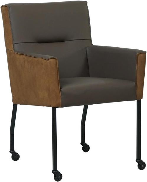 leren moderne eetkamerstoel -  ( leer), Huis en Inrichting, Stoelen, Eén, Overige kleuren, Nieuw, Leer, Ophalen of Verzenden