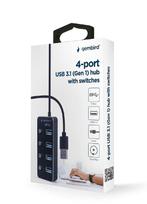 Gembird USB splitter naar 4 (USB 3.1) poorten (type -A) h..., Ophalen of Verzenden, Nieuw