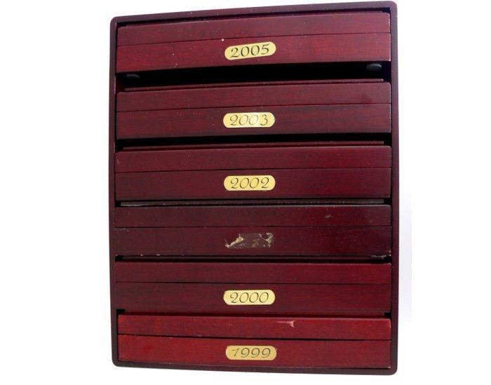 België. Proof Set 1999-2003/2005 (6 Sets im Rahmen), Postzegels en Munten, Munten | Europa | Euromunten