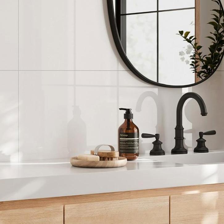 Glans witte tegel gerectificeerd, 40x120 € 24,95 m², Doe-het-zelf en Verbouw, Tegels, 40 tot 60 cm, Nieuw, 10 m² of meer, 60 cm of meer