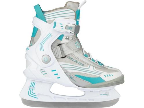 Nijdam IJshockeyschaats - Semi-Softboot - Wit/Grijs/Blauw -, Huis en Inrichting, Woonaccessoires | Overige, Zo goed als nieuw