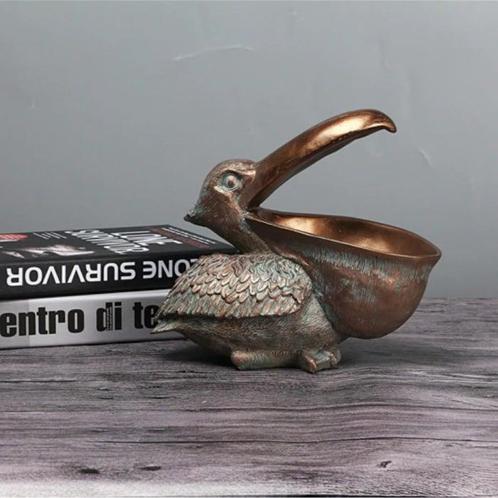 Pelikaan Beeld Sleutelhouder - Decor Miniatuur Ornament Hars, Tuin en Terras, Overige Tuin en Terras, Nieuw, Verzenden