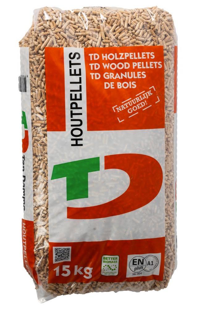 Houtpellets TD wit - 15kg, Tuin en Terras, Haardhout, Ophalen of Verzenden