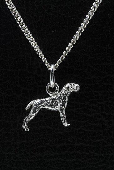Zilveren Cesky fousek ketting hanger - klein, Sieraden, Tassen en Uiterlijk, Kettinghangers, Verzenden