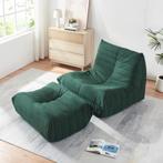 Relaxstoel Kodsø lounge fauteuil met voetenbank groen [en.ca, Huis en Inrichting, Fauteuils, Verzenden, Nieuw