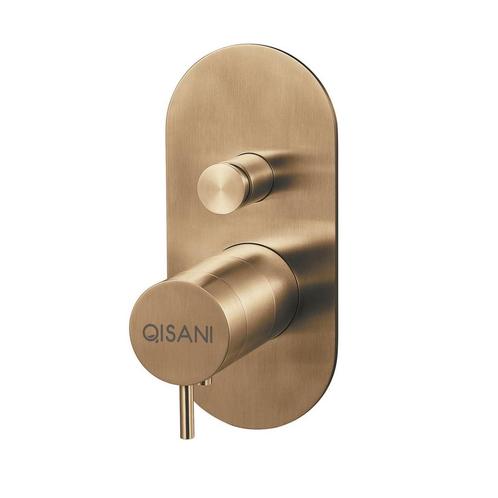 Inbouwkraan Qisani Flow Thermostatisch 2-weg Ovaal, Doe-het-zelf en Verbouw, Sanitair, Kraan, Nieuw, Ophalen of Verzenden