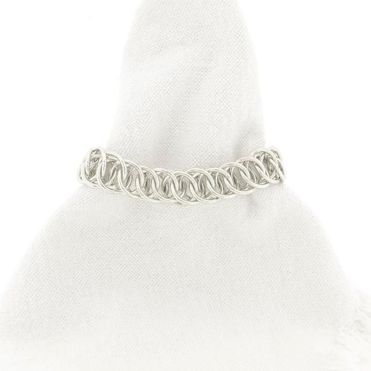 Robuuste zilveren schakel armband | 22 cm (zilveren armband), Sieraden, Tassen en Uiterlijk, Armbanden, Overige kleuren, Gebruikt