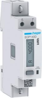 Hager ECP140D kWh-meter 1 fase 40A, Nieuw, Overige typen, Verzenden