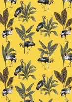 Inpakpapier Cadeaupapier Kraanvogel Yellow Wildlife -, Ophalen of Verzenden, Nieuw, Overige typen