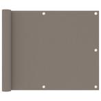 vidaXL Balkonscherm 75x600 cm oxford stof taupe, Tuin en Terras, Zonneschermen, Verzenden, Nieuw