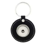 Fako Bijoux® - Sleutelhanger Voor Click Buttons - Leder Rond, Verzenden, Nieuw