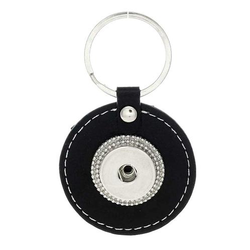 Fako Bijoux® - Sleutelhanger Voor Click Buttons - Leder Rond, Sieraden, Tassen en Uiterlijk, Overige Accessoires, Verzenden