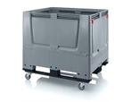 Palletbox inklapbaar met 4 wielen en 3 sledes 120x100x114cm, Ophalen of Verzenden