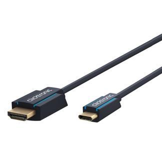 USB C naar HDMI kabel | Clicktronic | 1 meter, Computers en Software, Pc- en Netwerkkabels, Nieuw, Verzenden