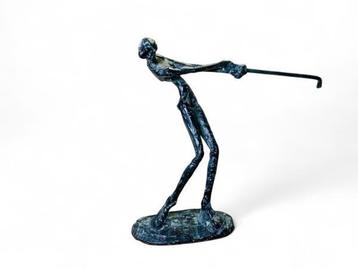 Veiling - Uniek | Gestileerd Bronzen Beeld De Golfer beschikbaar voor biedingen
