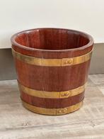 Bak - Hout , messing / koper - 1950-1960 - Eikenhoutbak met