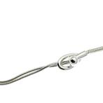 Zilveren fantasie slangenschakel collier | 47 cm, Sieraden, Tassen en Uiterlijk, Kettingen, Gebruikt, Ophalen of Verzenden, Zilver